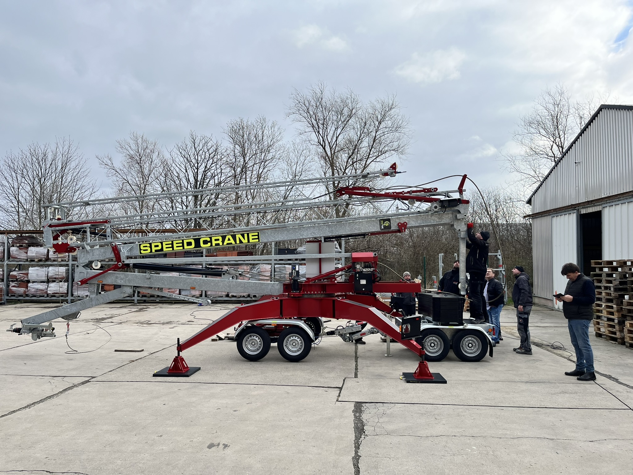 Speed Crane in Transportstellung
